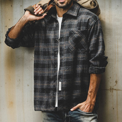 Casual Check Layered Shirt P1673