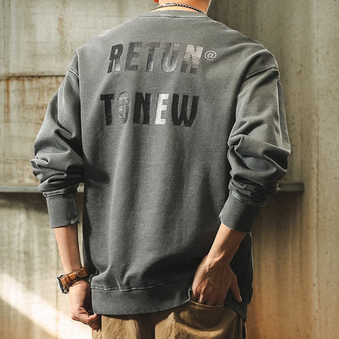 Big Logo Back Print Long Sleeve Sweatshirt P1750