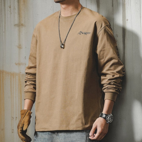 Monotone Style Print Design Long Sleeve T-Shirt P1615