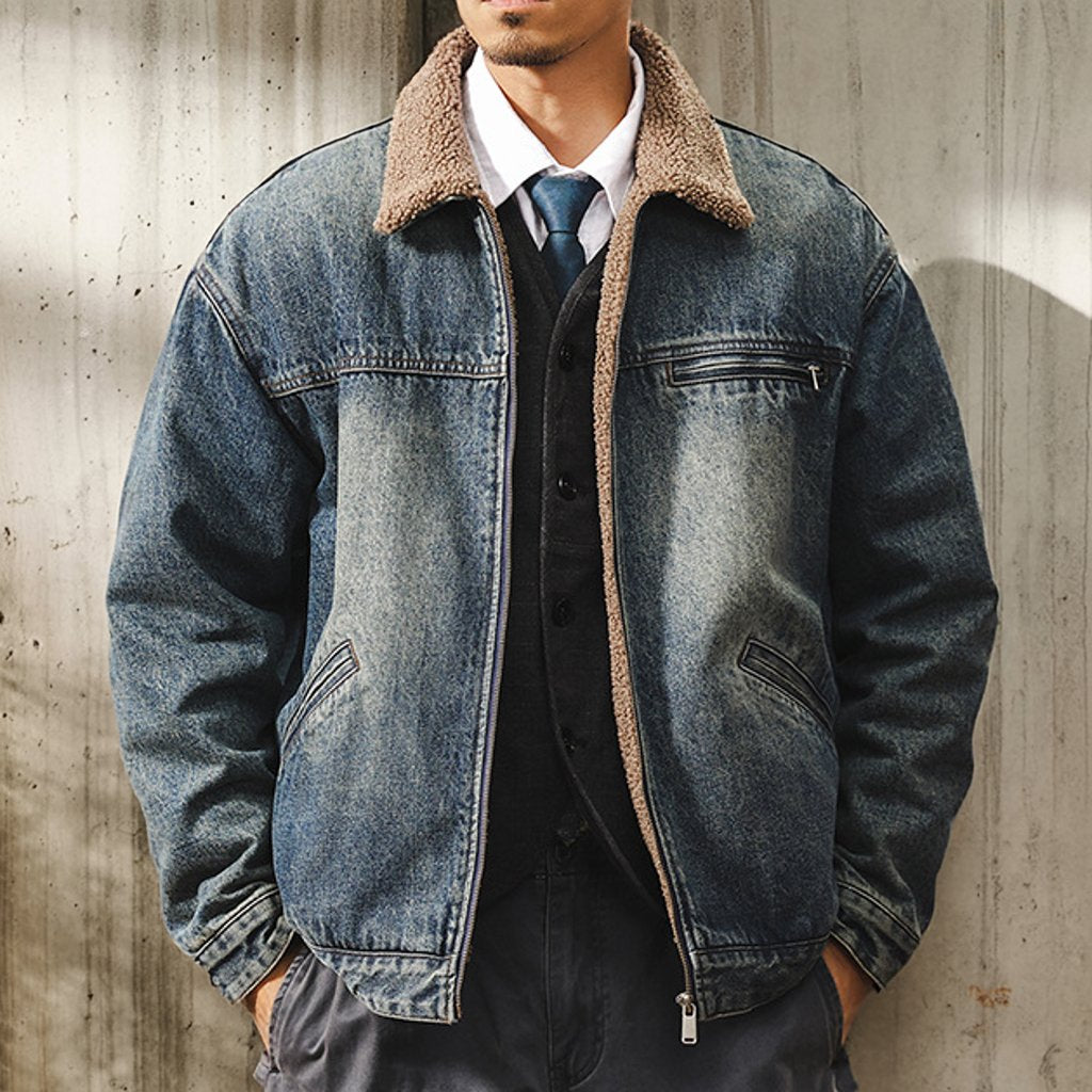 Boa Collar Vintage Jacket P1884 – PEAK BLUE (ピークブルー) Boa Collar Vintage Jacket P1884 – PEAK BLUE (ピークブルー)