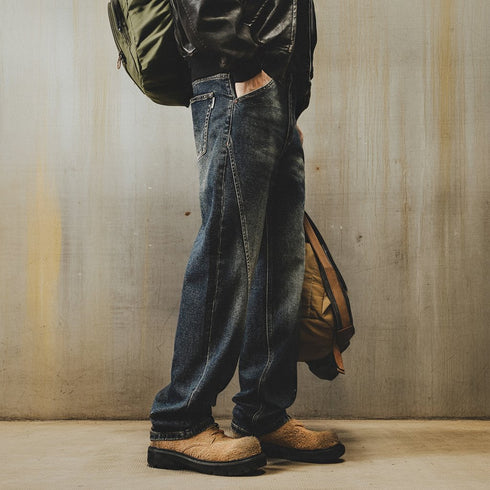 Vintage Wash Denim Pants P1737