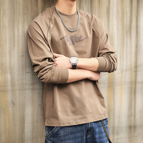 Graphic Raglan Long T-shirt P1789