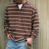 Layered Design Border Skipper Long T-shirt P1972