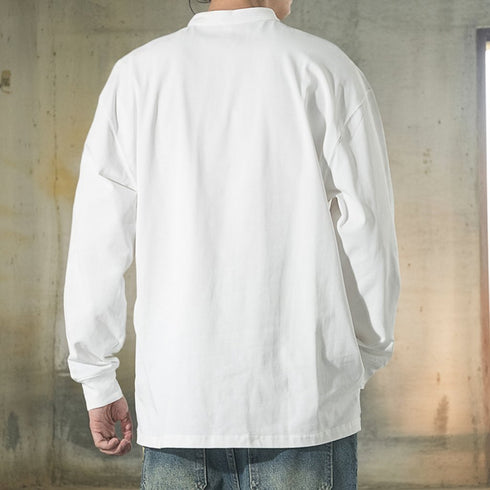 Logo Patch Henley Shirt P1739