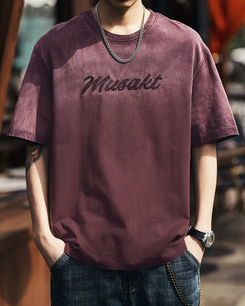 Gradient Touch Logo Accent Short Sleeve T-Shirt P1346