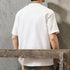 PEAK BLUE white graphic tee with embossed native motif on back, crew neck, short sleeves, relaxed fit.