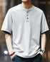 Minimal Button Front Design Short Sleeve T-Shirt P1348