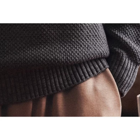 Waffle Texture Henley Neck Knit P1912