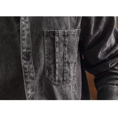 Vintage Like Wash Denim Shirt P1913