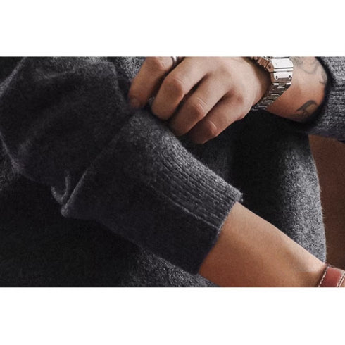 Work Taste Polo Collar Long Knit P1917