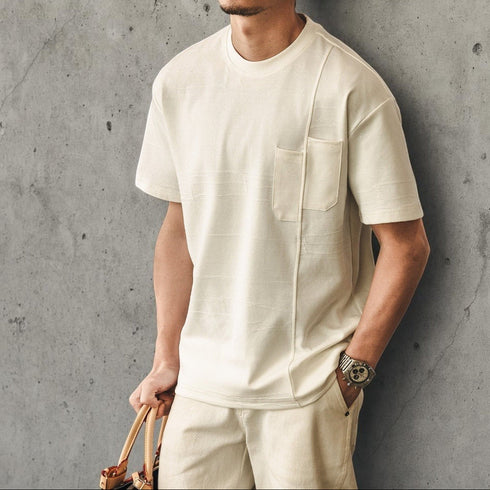 リラックスフィットテクスチャード半袖Tシャツ P2138