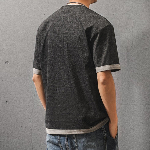 レイヤードラインスリーブTシャツ P2105