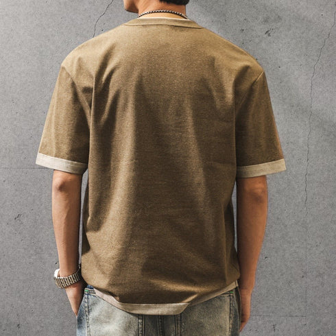 レイヤードラインスリーブTシャツ P2105