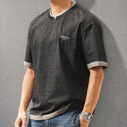 レイヤードラインスリーブTシャツ P2105