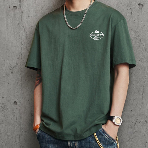 クルーネックグラフィック半袖Tシャツ P2129