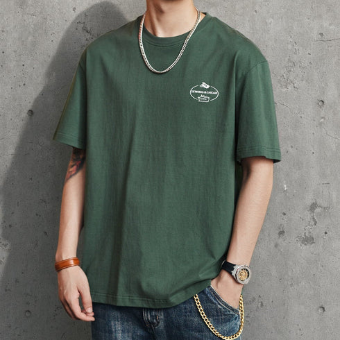 クルーネックグラフィック半袖Tシャツ P2129
