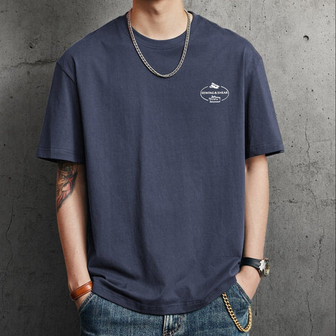 クルーネックグラフィック半袖Tシャツ P2129