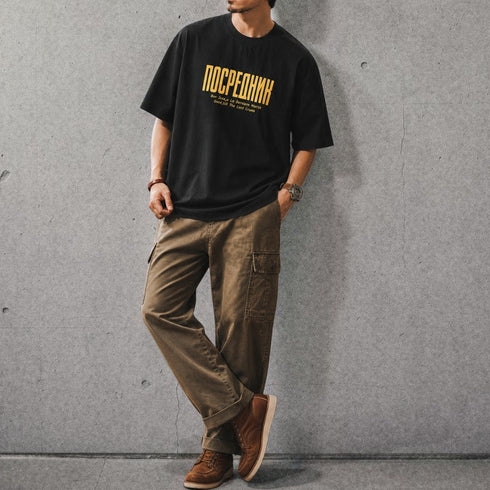 フロントプリント半袖Tシャツ P2089