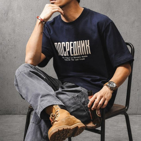 フロントプリント半袖Tシャツ P2089