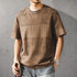 【OUTLET/即納】テクスチャーボーダー丸首Tシャツ P2155