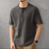 カットオフカラーワッフル半袖Tシャツ P2156