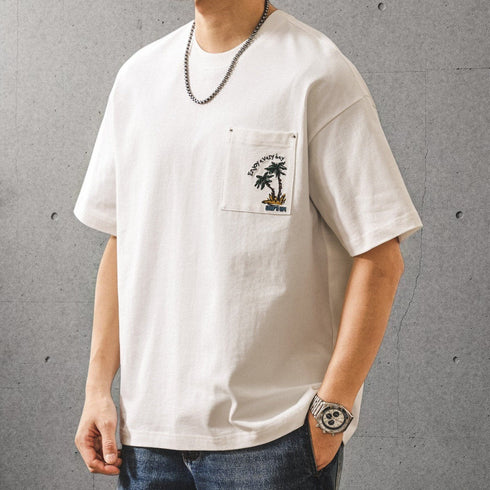 サーフモチーフポケット半袖Tシャツ P2171