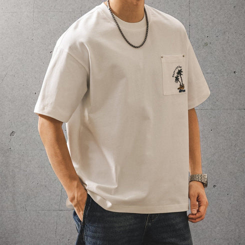 サーフモチーフポケット半袖Tシャツ P2171