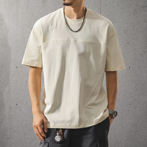 アシンメトリーヘムルーズフィット半袖Tシャツ P2172
