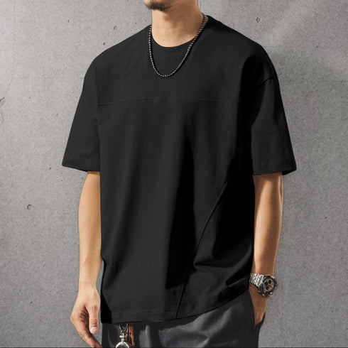 アシンメトリーヘムルーズフィット半袖Tシャツ P2172