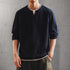 フェイクレイヤードヘンリーネック長袖Tシャツ P2133