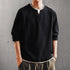 フェイクレイヤードヘンリーネック長袖Tシャツ P2133