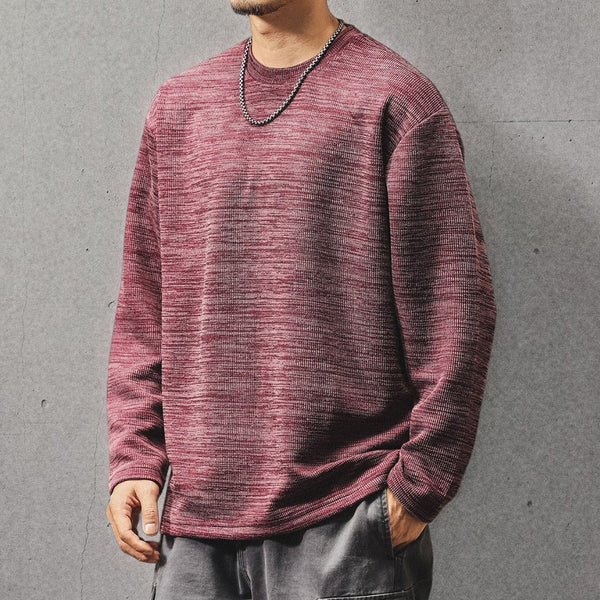 リラックスフィットクルーネック長袖カットソー P2206