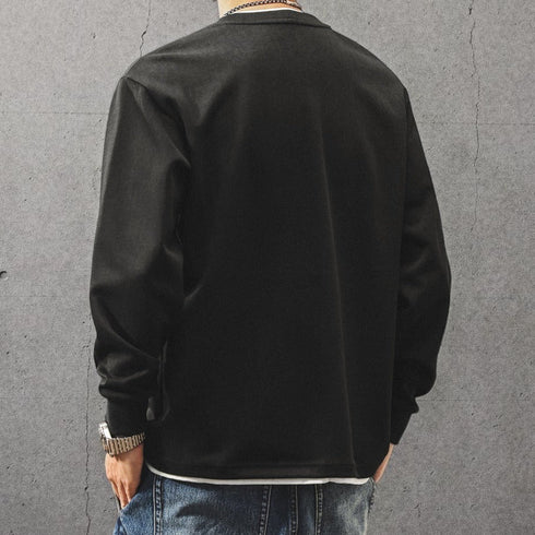 ショルダーパネルVネック長袖カットソー P2207