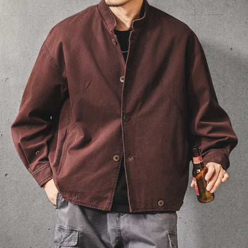 ワイドシルエットスタンドカラージャケット P2221