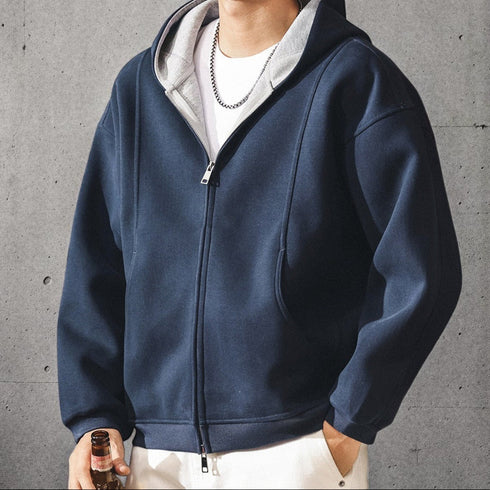 ツートンインナーロングスリーブパーカー P2223