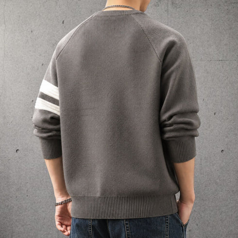 ツーラインアクセントクルーネックニット P2244