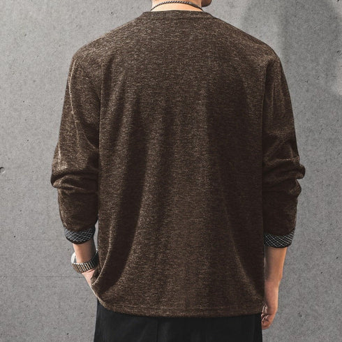 マルクチェックロールアップ長袖Tシャツ P2281
