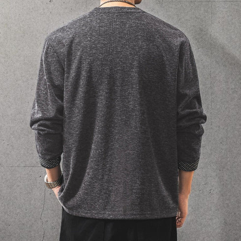 マルクチェックロールアップ長袖Tシャツ P2281