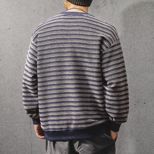 ワイドシルエットボーダースウェット P2282