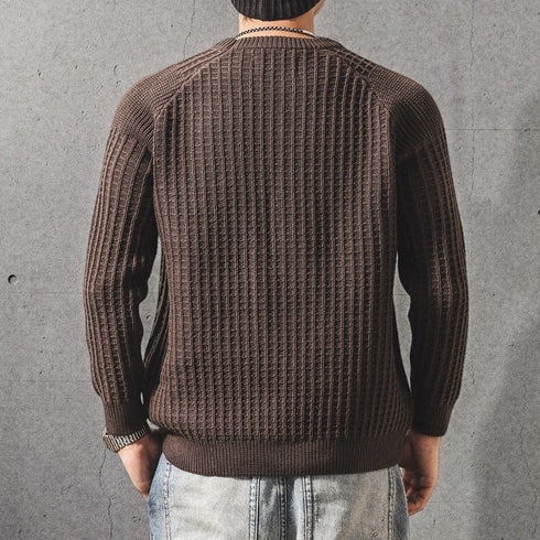 クルーネックジップポケットニット P2258