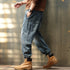 Vintage Wash Denim Jogger Pants P1781
