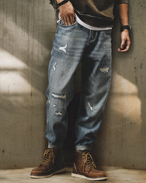 Crash Patch Denim Pants P1537