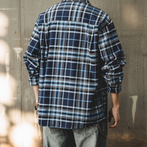 Double Pocket Mixed Check Shirt P1622
