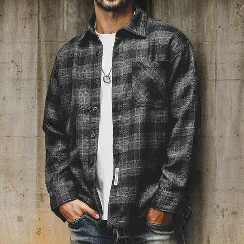 Casual Check Layered Shirt P1673