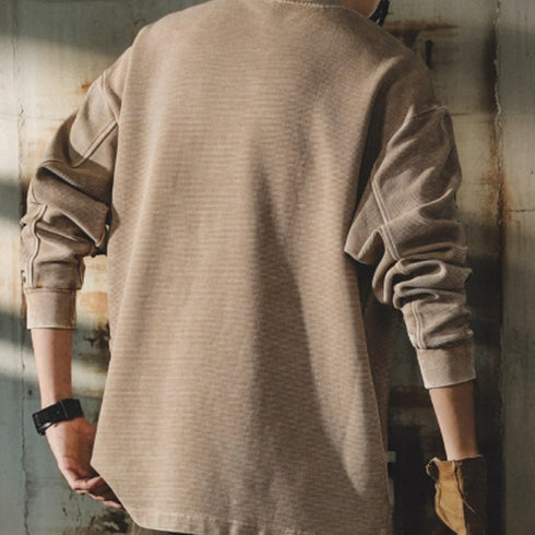 Natural Taste Wide Pocket Long Sleeve T-Shirt P1753