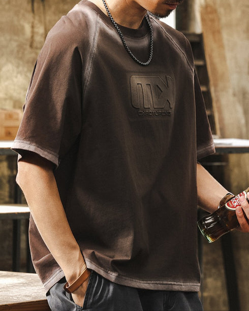 ウォッシュドフェードグラフィック半袖Tシャツ P1434