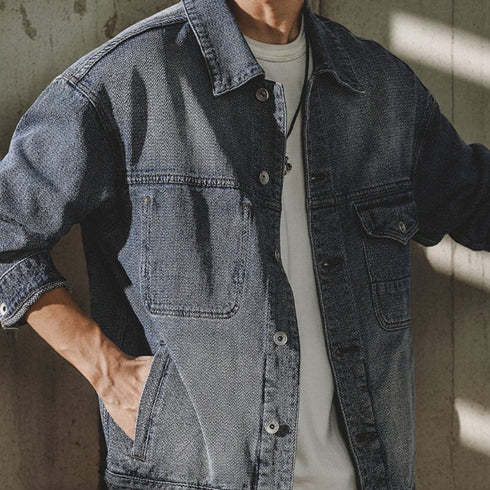 Vintage Wash Denim Jacket P1732