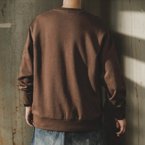 Monotone Logo Accent Long Sleeve Sweatshirt P1580