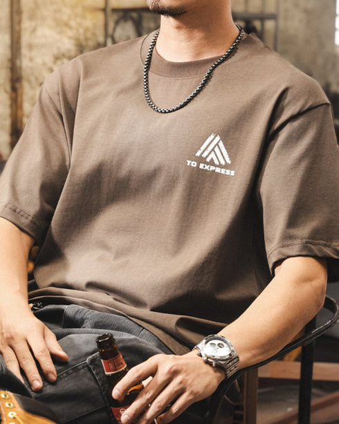 Casual Font Highlight Short Sleeve T-Shirt P1406