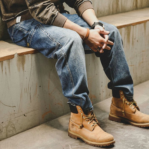 Utility Pocket Work Denim Pants P0788